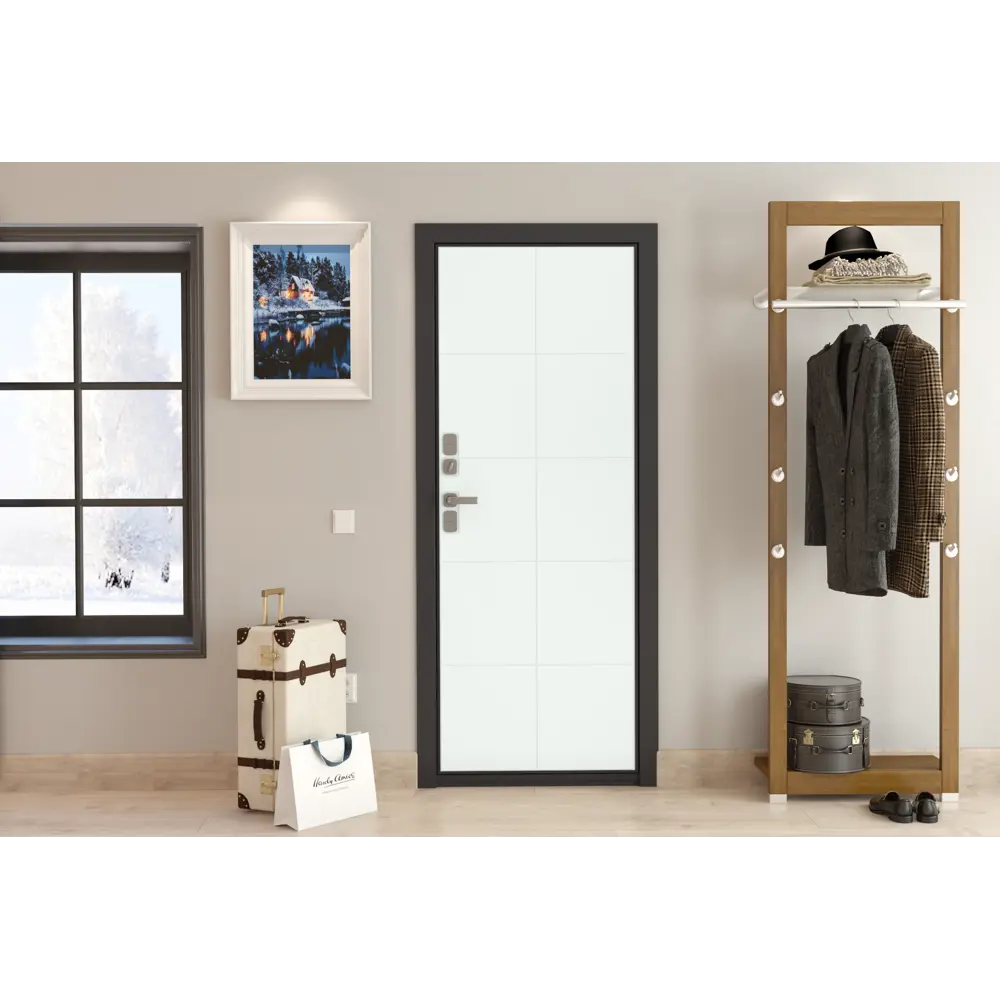 Дверь входная металлическая Термо 98x205 см левая вуд тангент белый DOORHAN STLM-2138397 - Вид №8