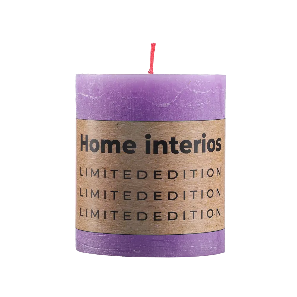 Свеча столбик Рустик сиреневая 8 см 88454303 STLM-2079379 Santreyd  - Вид №2