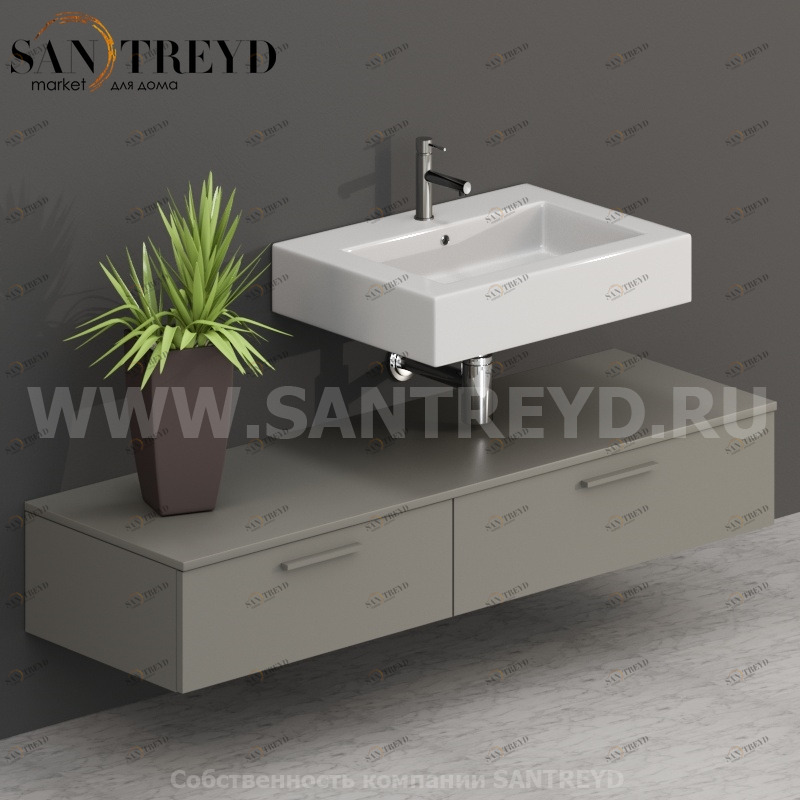 T16052CC2 Столешницы для использования в сочетании с тумбами и открытыми тумбами 160 см серая Globo ARREDO WOOD Италия Ceramica Globo