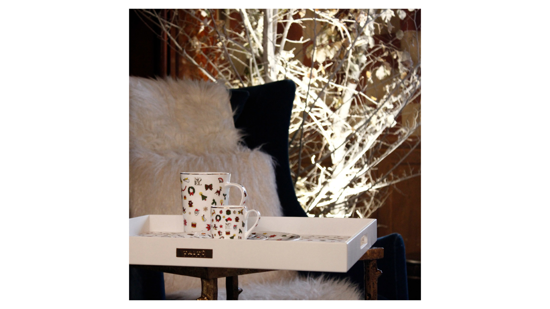 10668237 Taitu Поднос-панно с ручками Taitu "Новый год" 40х20см Дерево  - Вид №1