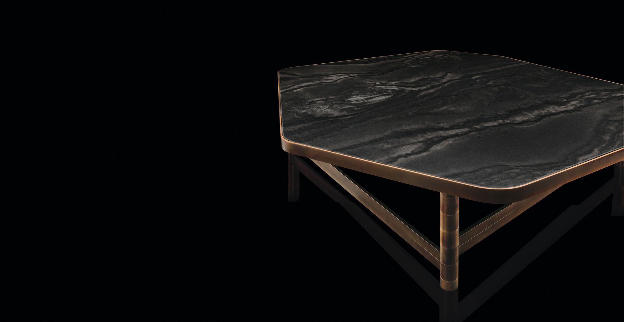 Журнальный столик с металлической трубкой и каменным верхом Henge OR ARCH-00120138 - Вид №1