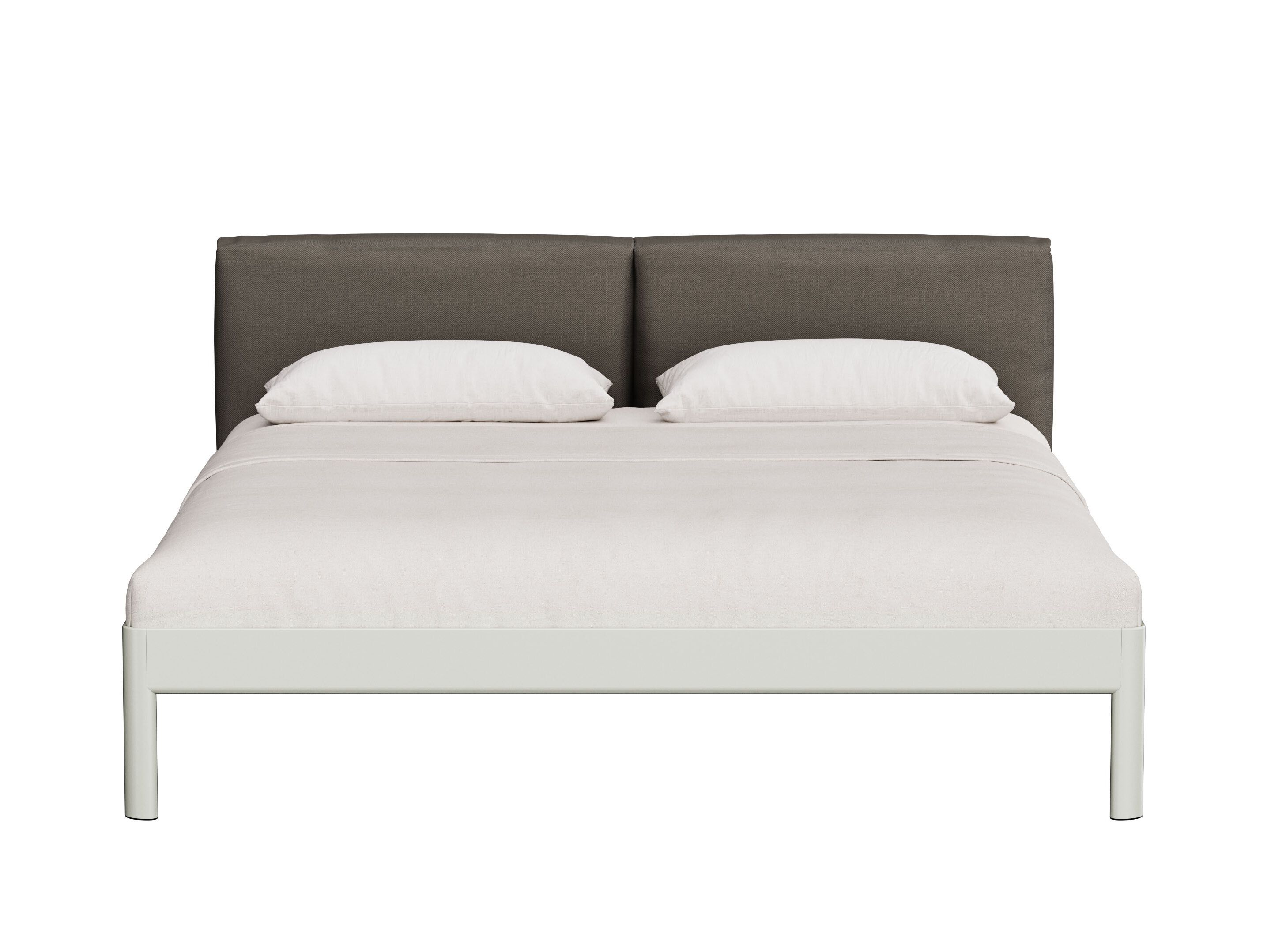 Алюминиевая двуспальная кровать с мягким изголовьем Noah Living Heia ARCH-00065654