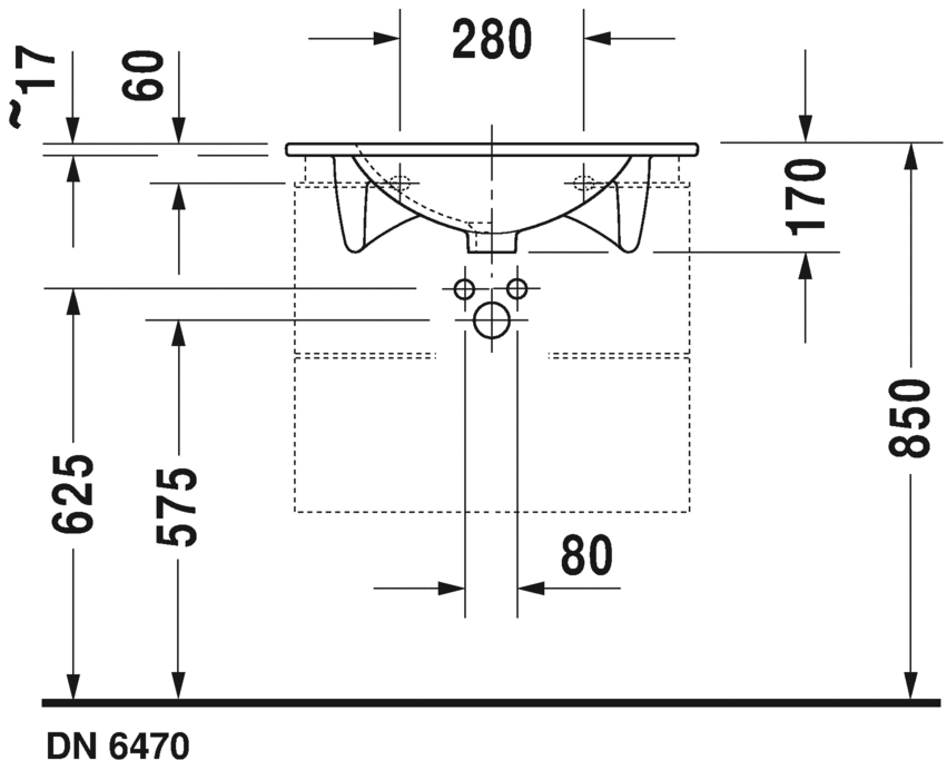 0499630000 Подвесная раковина настенная овальная Duravit Darling New - Вид №4