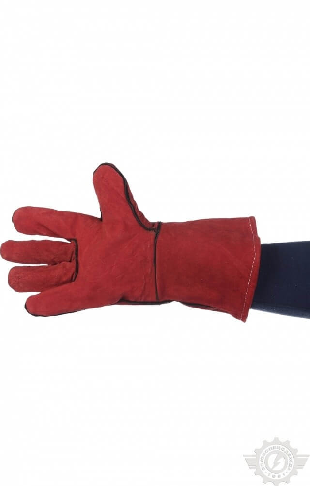5031490 Краги теплозащитные на подкладке красные  Средства защиты рук  размер Спецодежда  - Вид №1
