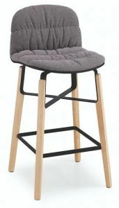 Midj Высокий табурет из ткани со спинкой и подставкой для ног Liù