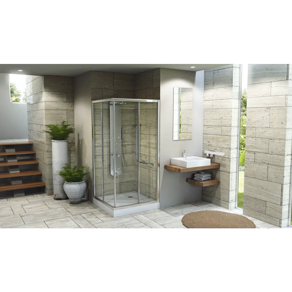 Душевой поддон BLB U HG квадратный сталь 100x100 см STLM-2006207 - Вид №2