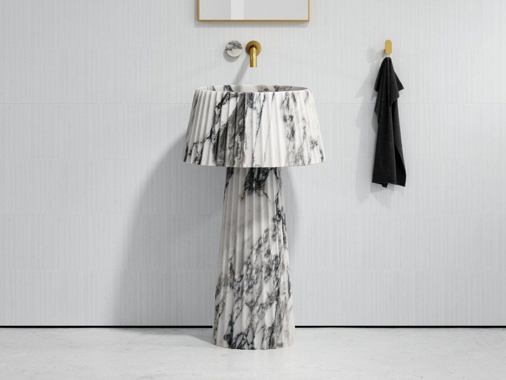 Круглый отдельно стоящий умывальник из мрамора Арабескато LUSSO Lamp ARCH-00135086