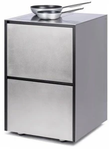 JOKODOMUS Отдельностоящий кухонный модуль из нержавеющей стали с ящиками для варочной панели Ono