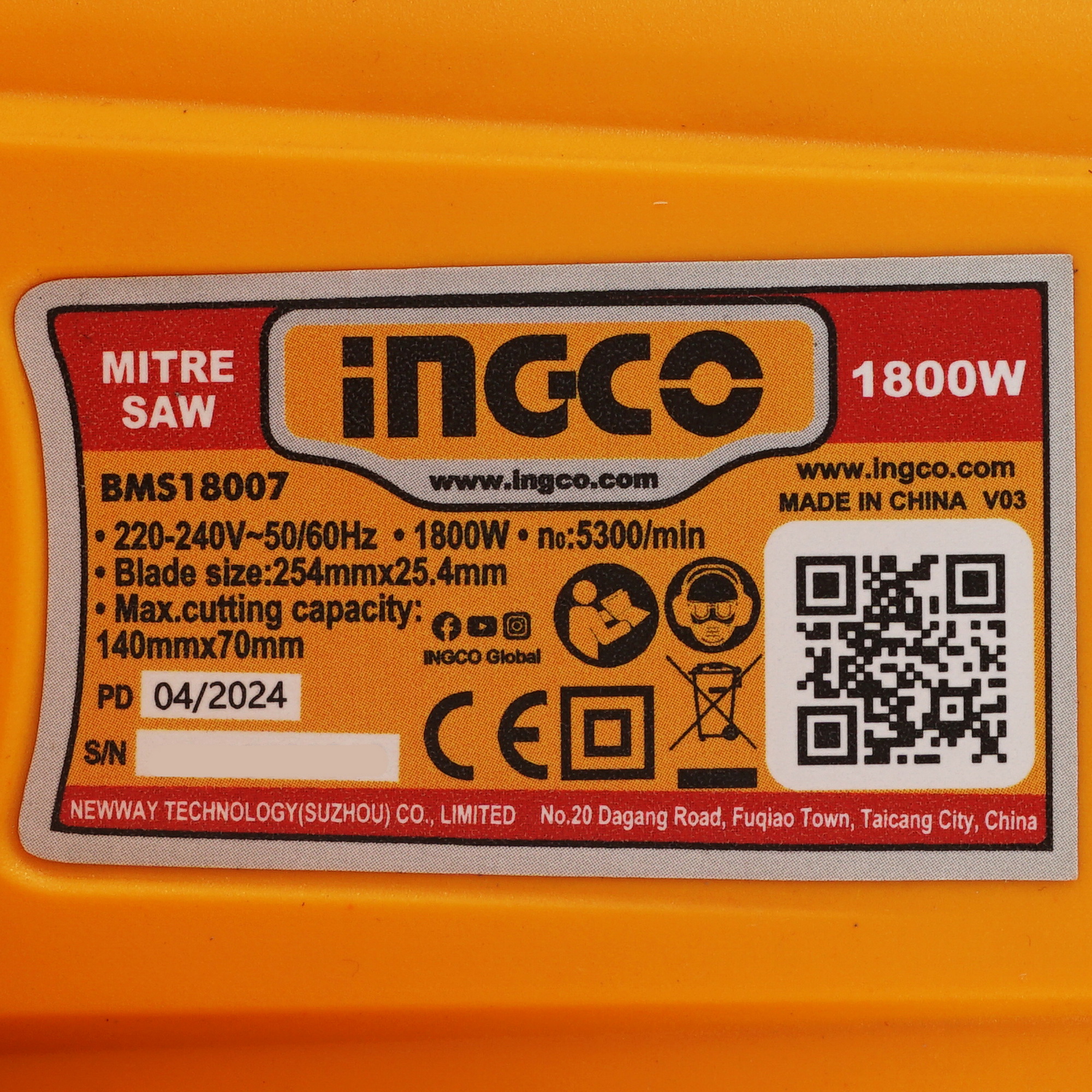 Торцовочная пила  INGCO BMS18007 9213740 STDN-0127773 - Вид №7