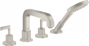 39454800 Смеситель для ванны, монтируемый на плитку, на 4 отверстия, с рычажными ручками и накладками AXOR CITTERIO