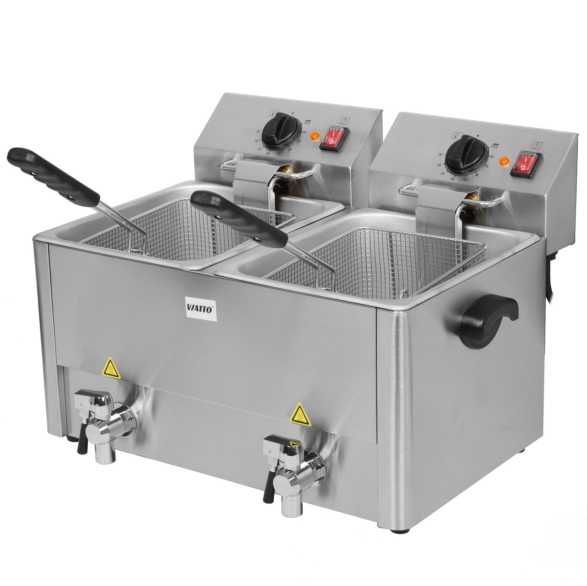 9985896 Фритюрница Viatto HDF8+8 серебристый STDN-0143503 - Вид №2
