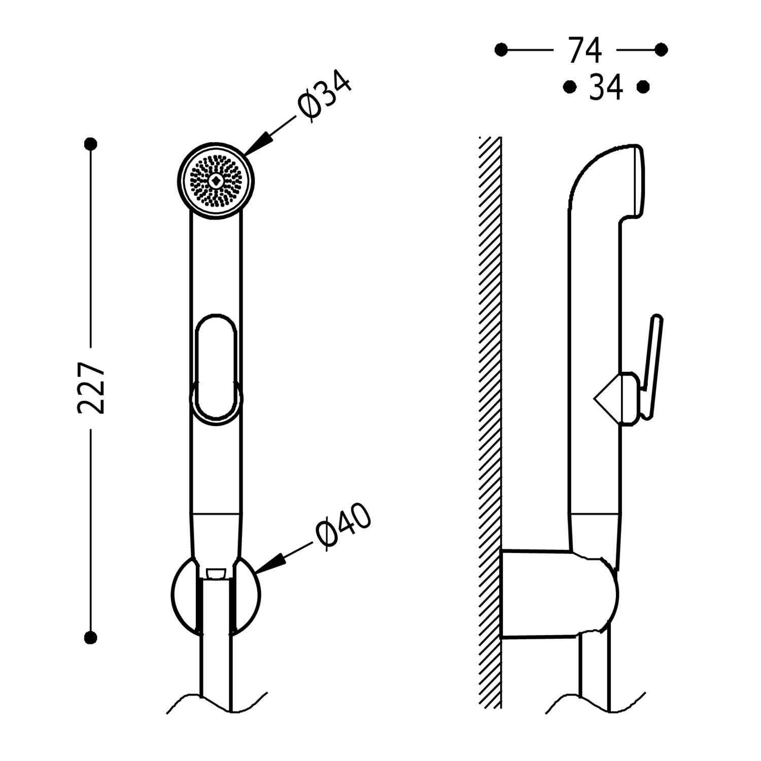 LEX-ALP смеситель для душа с одной ручкой для унитаза-29995001 TRES - Вид №1