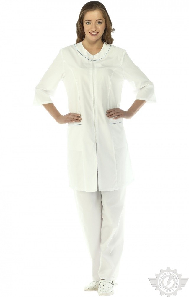 63683 Халат "Сервис-Люкс" белый  Медицинская одежда  размер 46/158-164 Спецодежда  - Вид №9