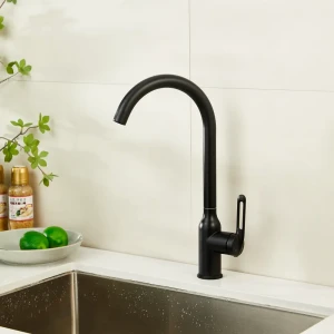 Смеситель для кухни Haiba черный с поворотным изливом 29 см 89396807