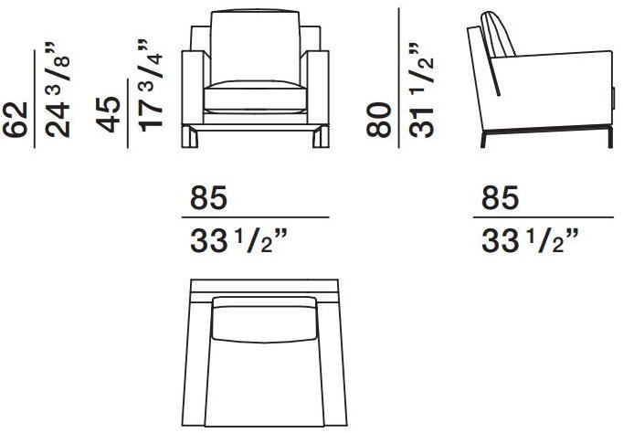 Molteni & C. Кожаное кресло с подлокотниками Lido sun-id-1466936 - Вид №2
