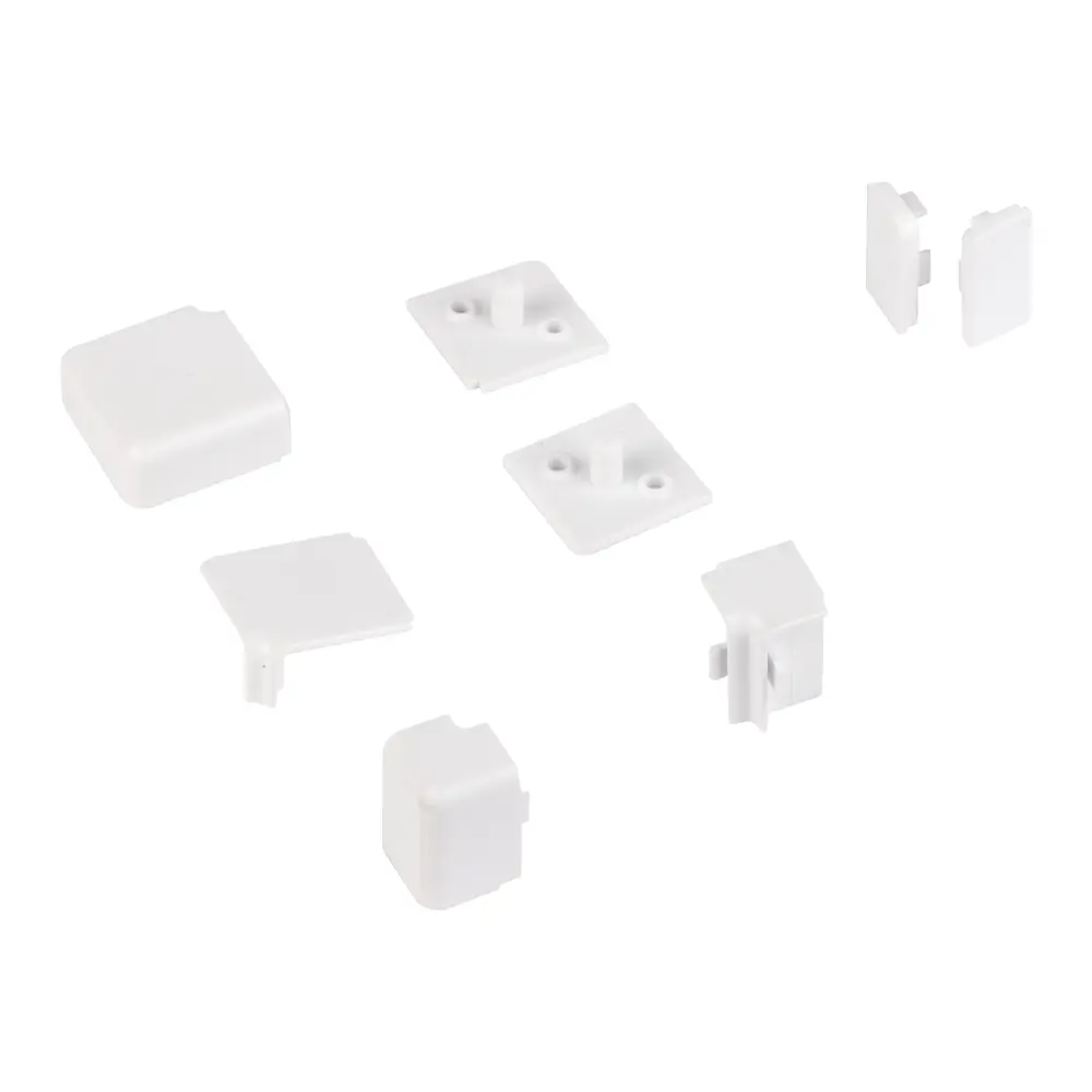 Комплект заглушек для кухонного плинтуса Квадро цвет белый Santreyd STLM-2025857