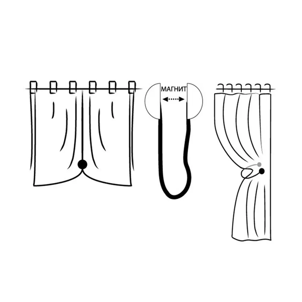 Клипса для шторы с тросом Шебби "Шарм" цвет серебро Santreyd STLM-2045955 - Вид №2