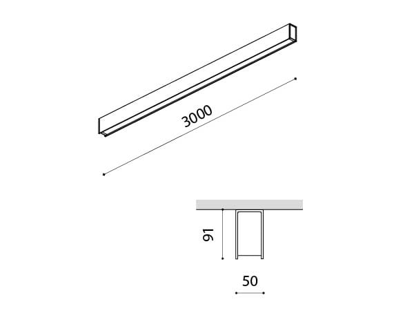 Алюминиевый светодиодный потолочный светильник Arkoslight Fifty + Surface ARCH-00146634 - Вид №3