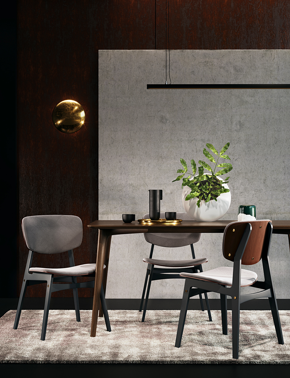 Мягкий стул SID Светлая берёза / Оловянный / Ткань категория 2, арт. 053 THE IDEA  210641 Бежевый  - Вид №4