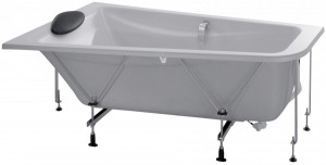 E60651-00 Смещенная ванна 160 x 90 см, левая с самонесущей рамой JACOB DELAFON ODÉON UP