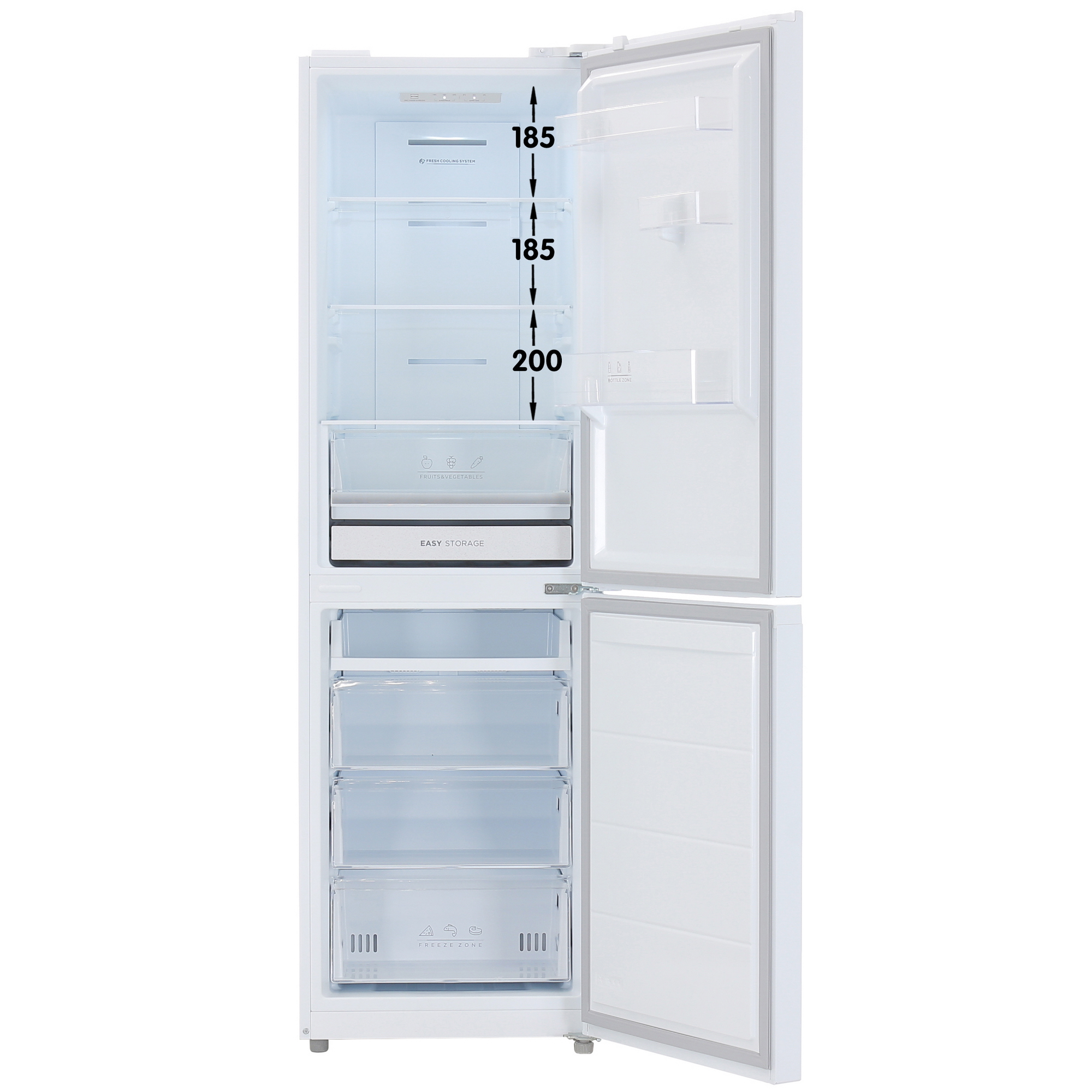 5403242 Холодильник с морозильником   DEXP B4-27AMA белый STDN-0049074 - Вид №1