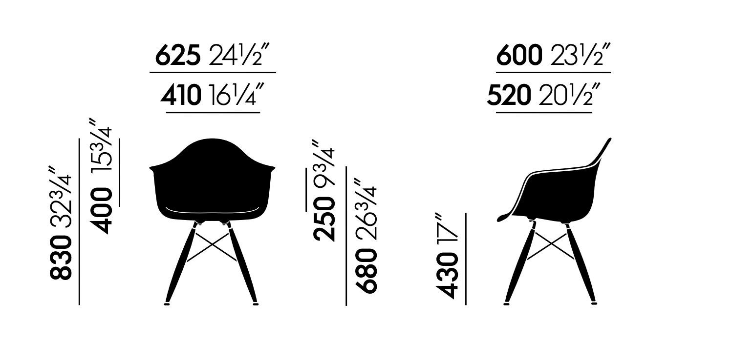 Мягкий тканевый стул с подлокотниками VITRA Eames Plastic Chair ARCH-00061576 - Вид №13