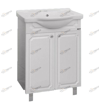 Тумба Александра-55 прямая бел. мет. с раков. Капри-550 MISTY 2312139