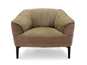 Кожаное кресло с подлокотниками