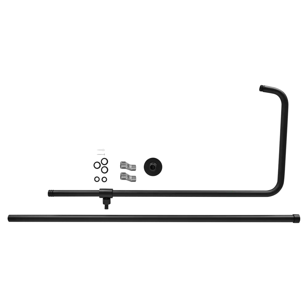 Душевая стойка для ванной с смешанным креплением Терни KONSENSA черный STLM-2151722 - Вид №5