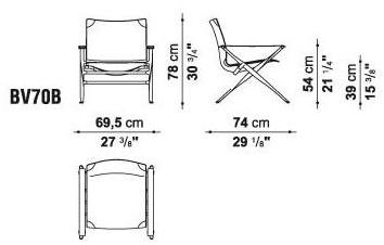 B&B Italia Раскладывающееся кожаное кресло с подлокотниками Beverly sun-id-1497449 - Вид №5