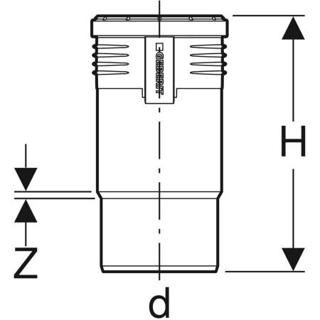 390.718.14.1 Компенсаторная муфта Geberit Silent-PP Geberit  - Вид №2