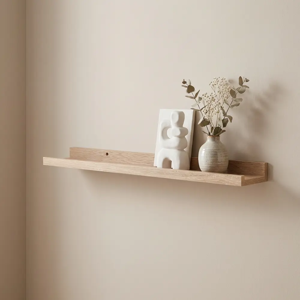 Настенная полка KONSENSA 60x10см со скрытым креплением МДФ цвет дуб STLM-2136030