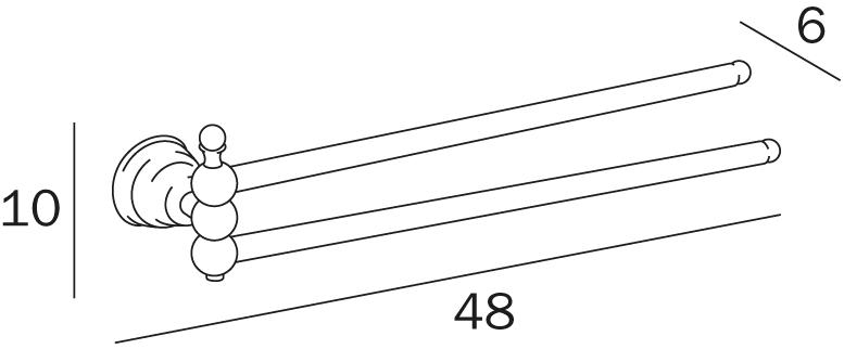INDA® Поворотный металлический держатель для полотенец Raffaella A32150 - Вид №1