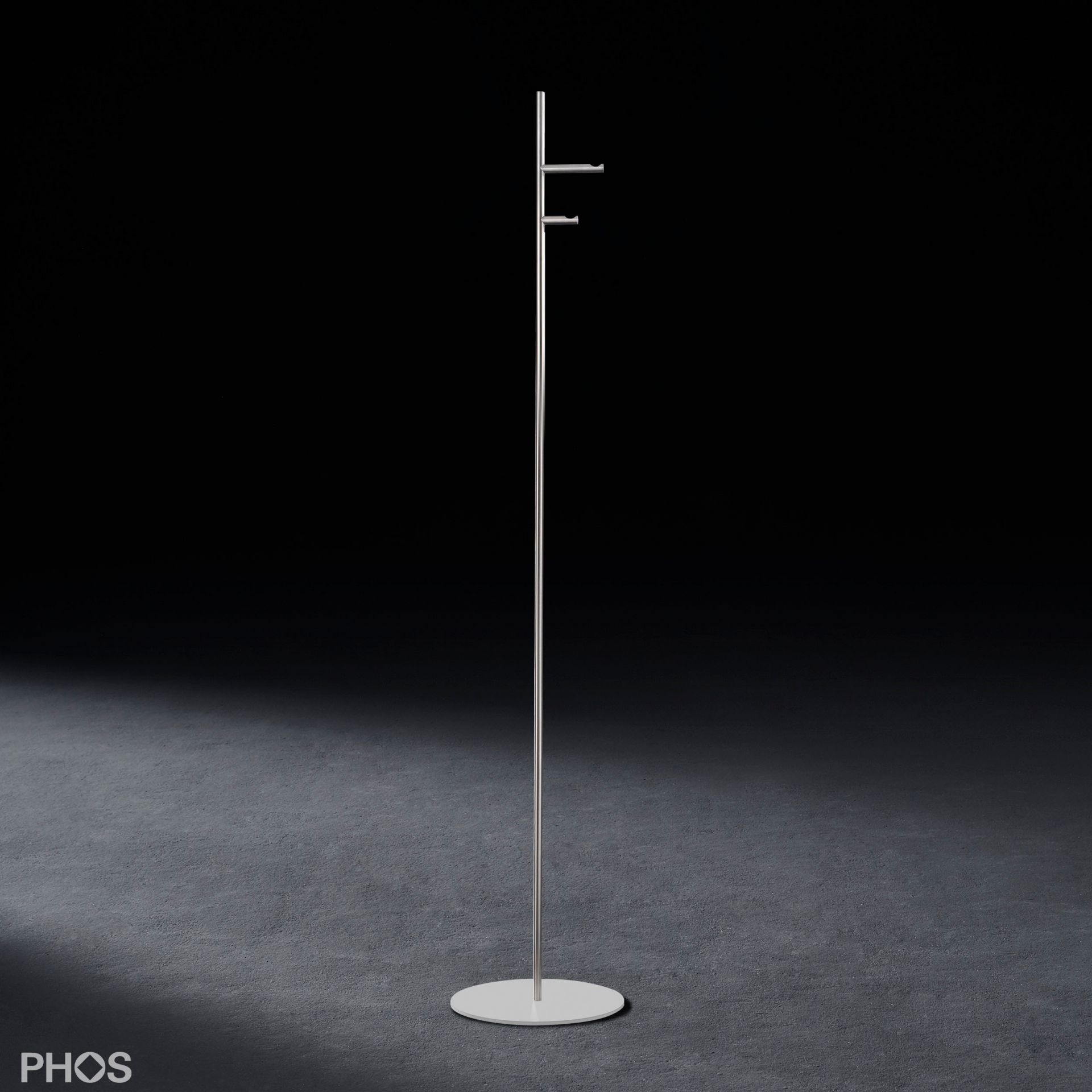 GSTS2V-BPW Вешалка для одежды, 2 вогнутых крючка, основание: белое. PHOS 