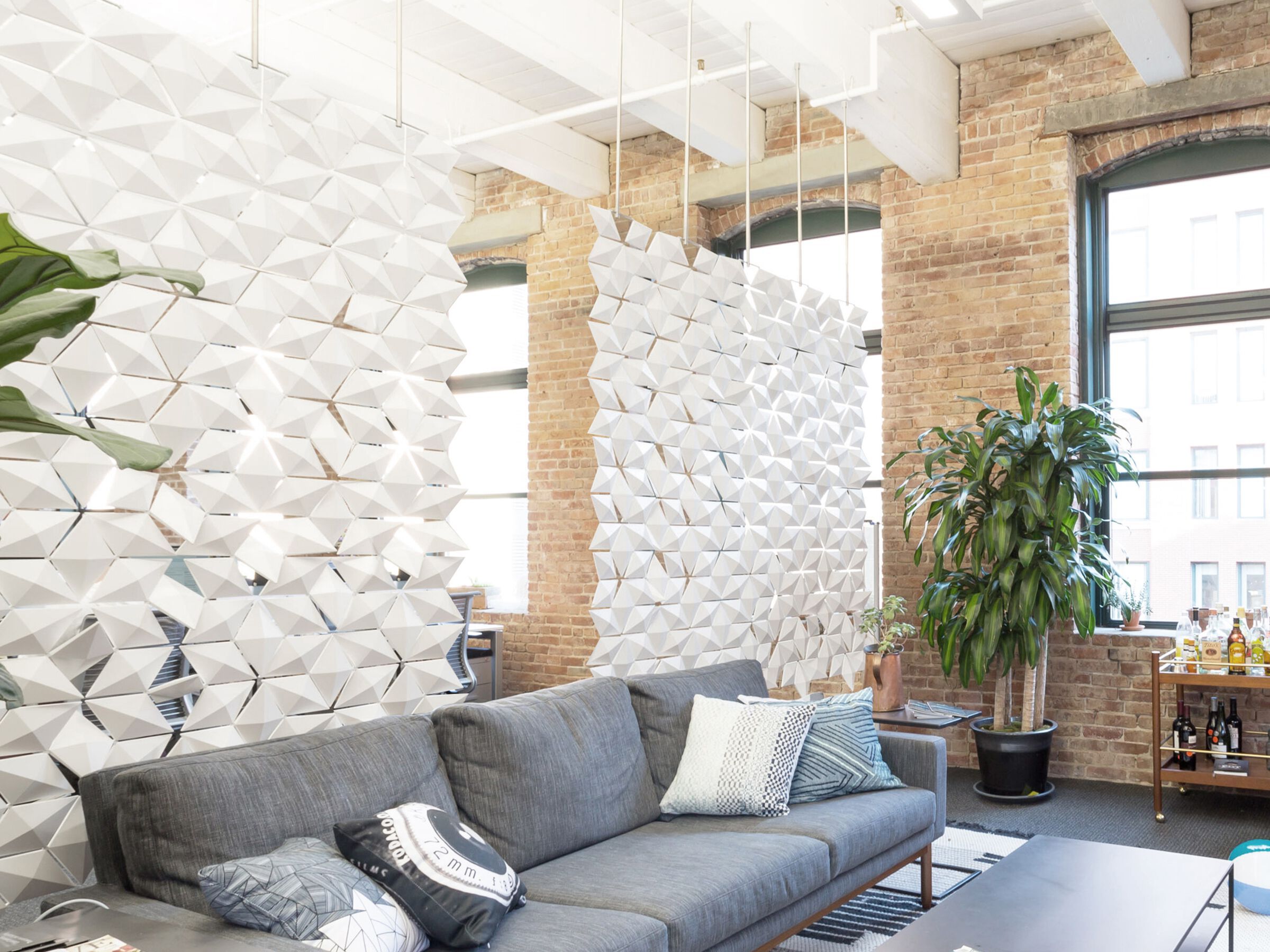 Подвесная перегородка bloomming FACET 170x187cm bianco ARCH-00125857