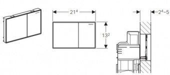 115.640.SI.1 смывная клавиша SIGMA 60, двойной смыв, (белый) Santreyd  - Вид №1
