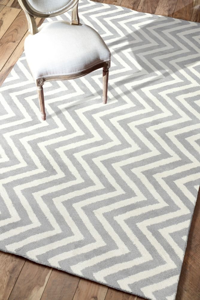 Ковер Zig Zag серый 160х230 DOLLY CAPRETS ДИЗАЙНЕРСКИЕ, ЗИГ ЗАГ 015200 Белый;серый  - Вид №1