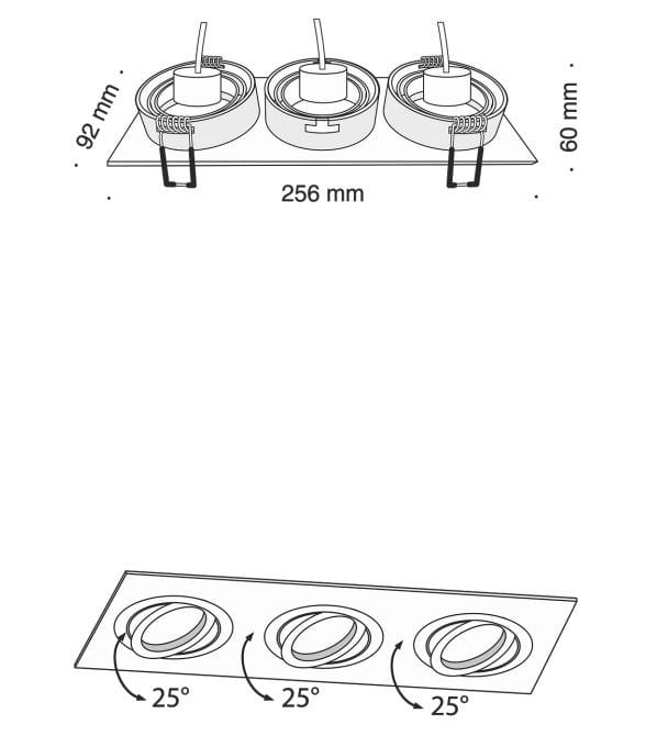 С порошковым покрытием из алюминия с несколькими утопленными прожекторами Maytoni Atom ARCH-00071589 - Вид №7