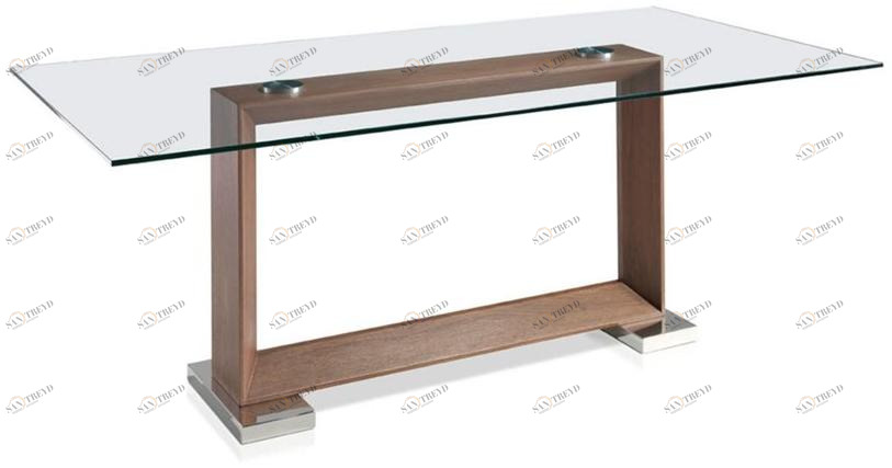 Angel Cerdá Прямоугольный обеденный стол из дерева и стекла Nature life 1006 Angel Cerda