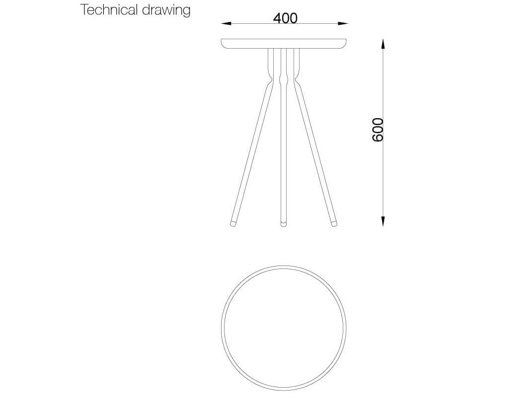 Круглый журнальный столик из ясеня Askia ARCH-00001910