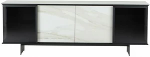Tonin Casa Комод из стекла и керамогранита с распашными дверцами