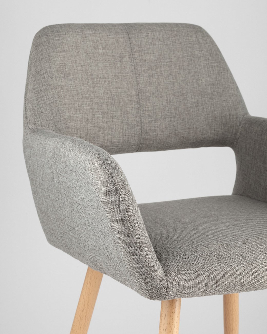 Стул с подлокотниками мягкий серый "Кромвель" STOOL GROUP ДИЗАЙНЕРСКИЕ 00-3881959 Серый  - Вид №6