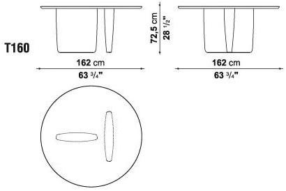B&B Italia Круглый стол с бетонной отделкой Tobi-ishi sun-id-1395237 - Вид №5