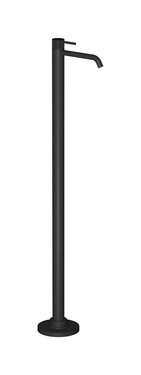 Высокий смеситель для напольной раковины в комплекте с донным клапаном. WE ARE IB id299np Matt Black Industria