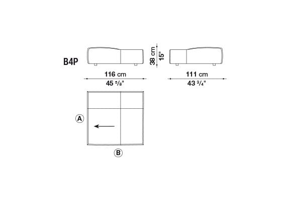 Модульный тканевый диван B&B Italia ARCH-00007652 - Вид №11