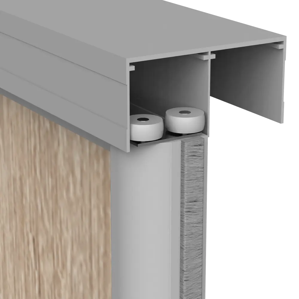 Дверь-купе KONSENSA 255.5x70.4 см МДФ цвет дуб сонома профиль матовое серебро STLM-2105026 - Вид №6