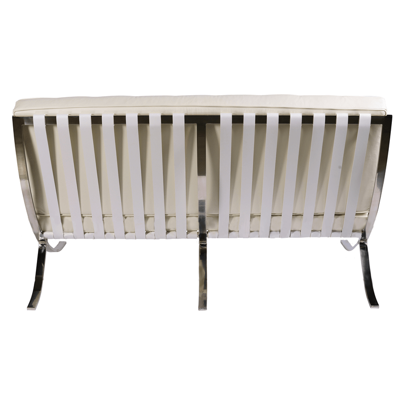 Диван Barcelona Style Loveseat Sofa прямой белый SOHO DESIGN ДИЗАЙНЕРСКИЕ, LUDWIG MIES VAN DER ROHE 131557 Белый  - Вид №2