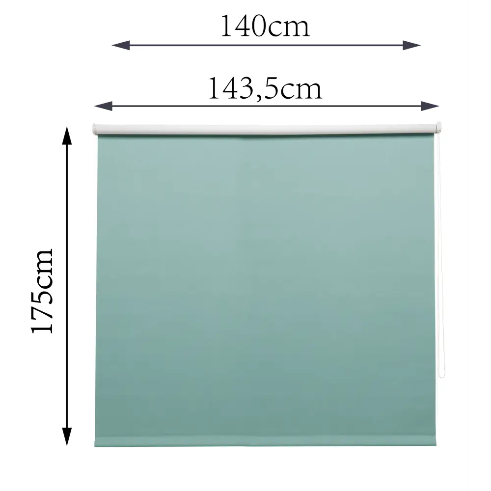 Штора рулонная блэкаут Inspire Santos 140x175 см бирюзовая Celadon 2 82688288 STLM-2210999 - Вид №8
