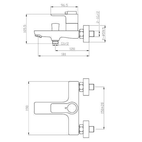 Orange Thermo T19-100cr термостат для ванны/душа с керамическим переключателем без аксессуаров прозрачный sun-id-1517275 - Вид №1