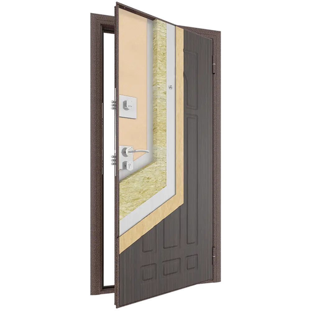 Дверь входная металлическая Оптим 98x205 см правая белый дуб DOORHAN STLM-2190281 - Вид №7